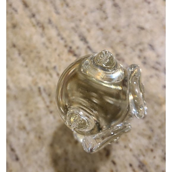 Glass Owl Figurine Or Paperweight Bubbled Glass. Smooth Bottom 4" - Picture 8 of 12